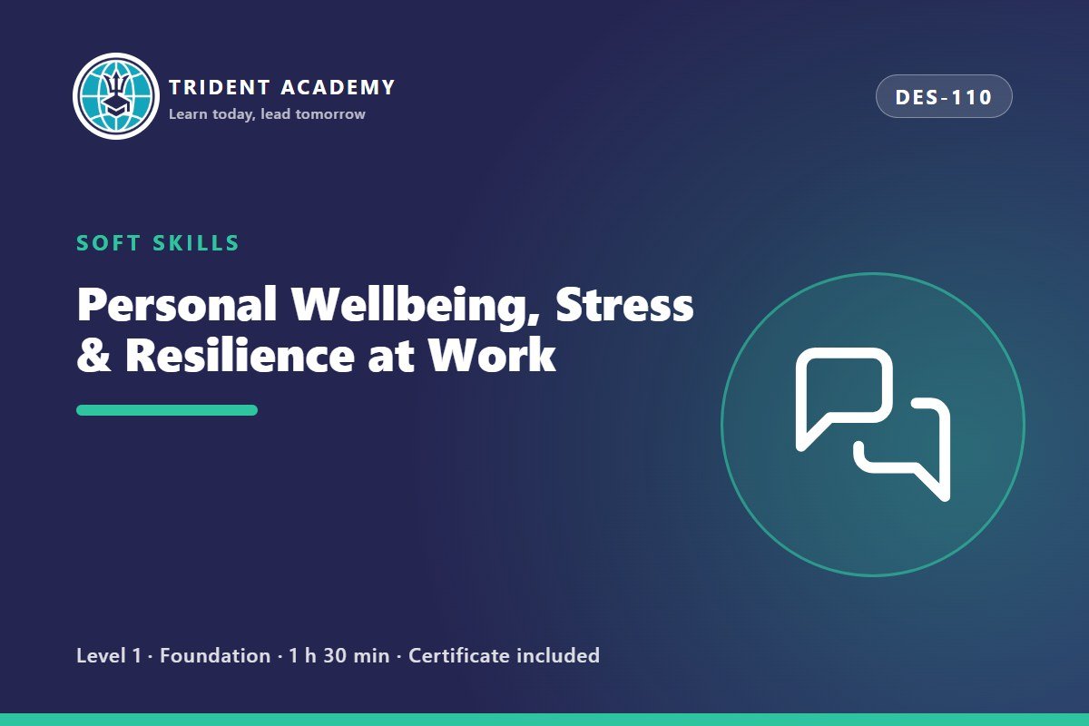 Bem-Estar Pessoal, Stress e Resiliência no Trabalho (curso em inglês)