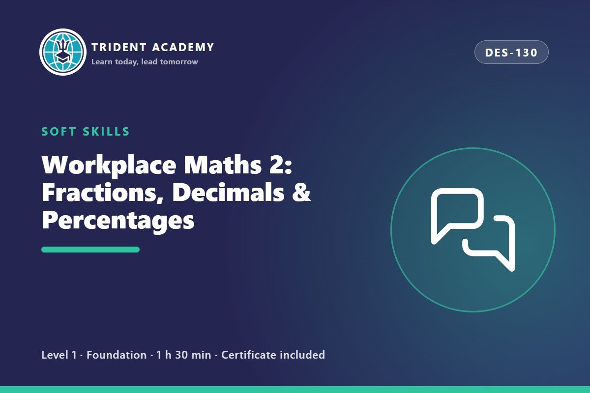 Matemática no Trabalho 2: Frações, Decimais e Percentagens (curso em inglês)