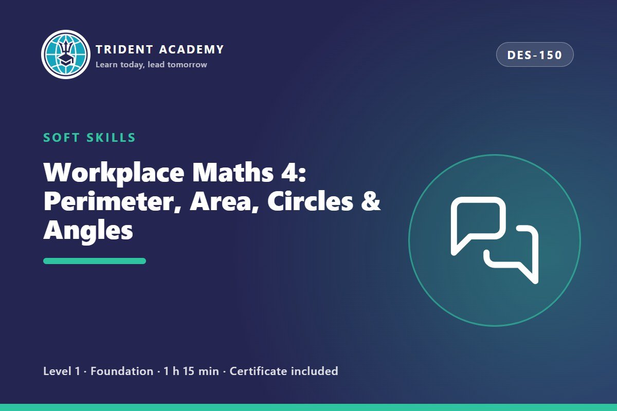 Matemática no Trabalho 4: Perímetro, Área, Círculos e Ângulos (curso em inglês)