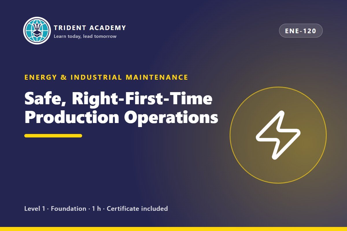 Safe, Right-First-Time Production Operations