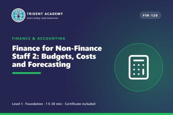 Finanças para Não Financeiros 2: Orçamentos, Custos e Previsões (curso em inglês)