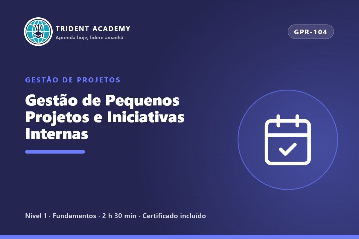 Gestão de Pequenos Projetos e Iniciativas Internas