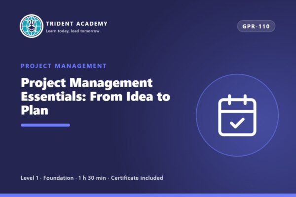 Fundamentos de Gestão de Projetos: da Ideia ao Plano (curso em inglês)
