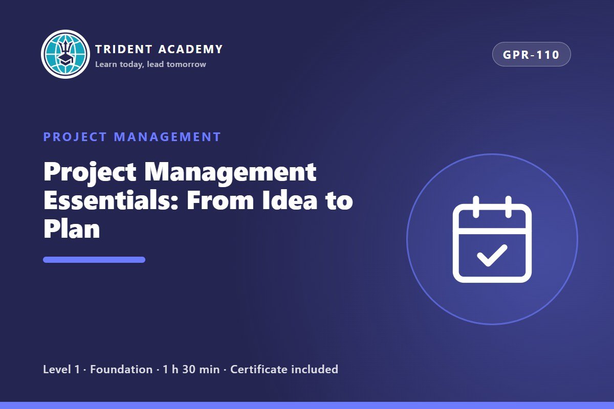 Fundamentos de Gestão de Projetos: da Ideia ao Plano (curso em inglês)