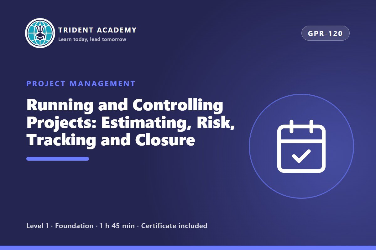 Running and Controlling Projects: Estimating, Risk, Tracking and Closure