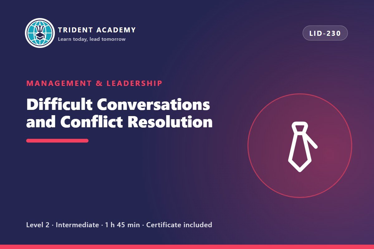 Conversas Difíceis e Resolução de Conflitos (curso em inglês)