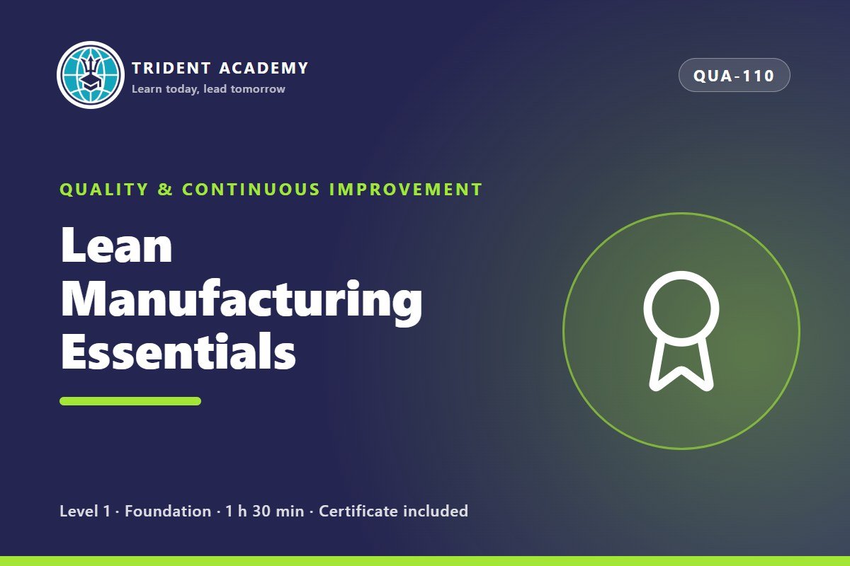 Fundamentos de Lean Manufacturing (curso em inglês)