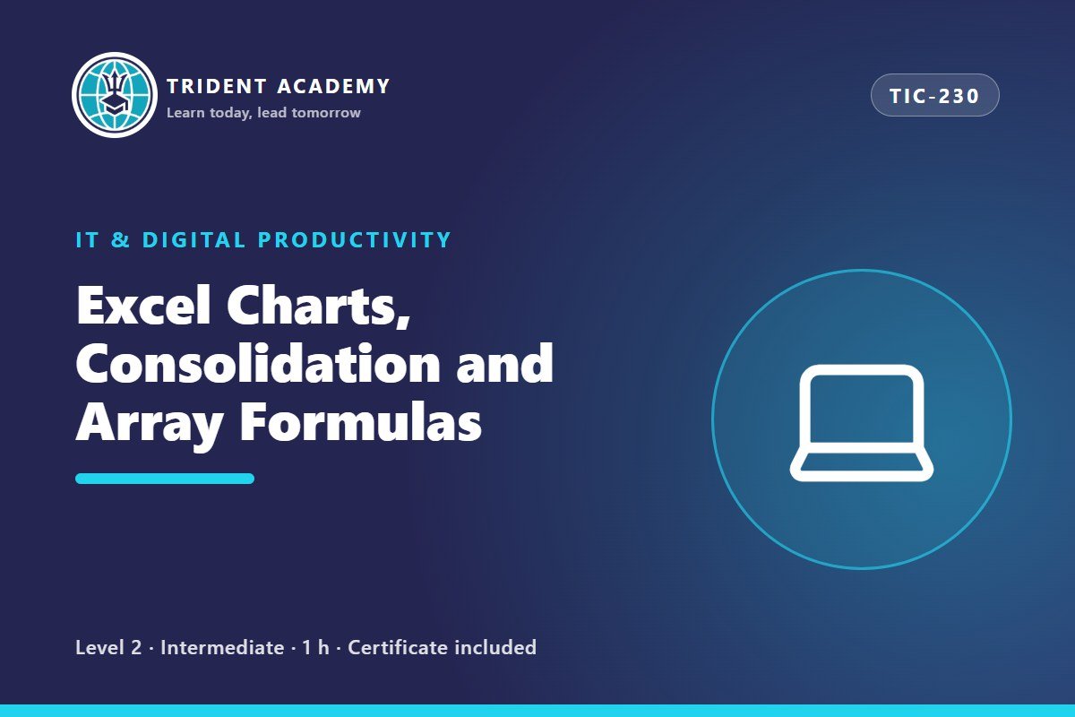 Gráficos, Consolidação e Fórmulas de Matriz no Excel (curso em inglês)